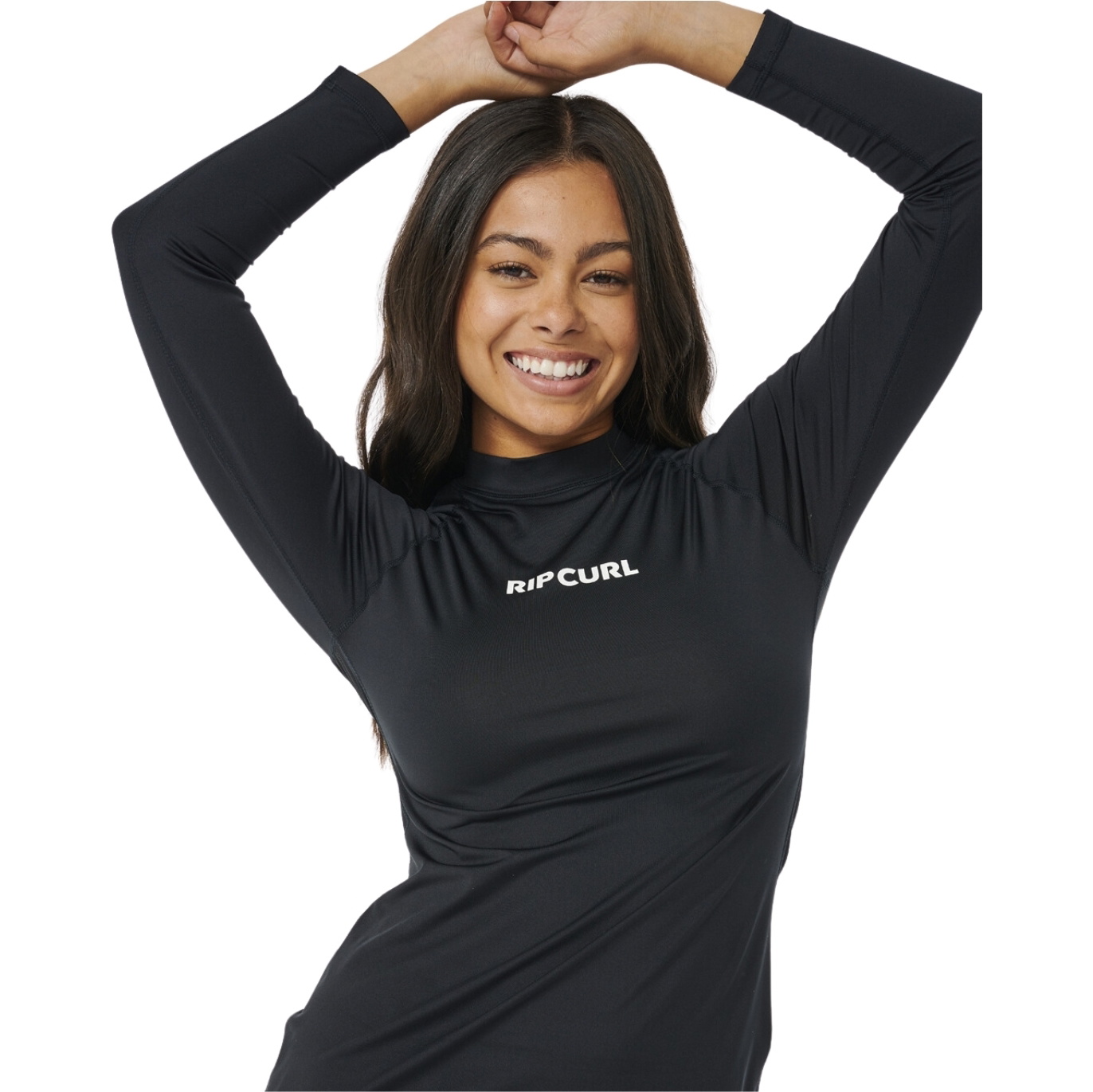 2026 Rip Curl Colete De Lycra UPF De Manga Comprida Para Mulher, Clássico Para Surfar 17MWRV - Black